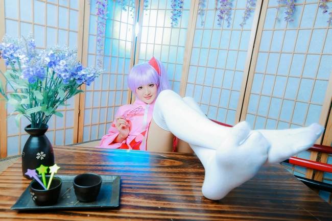 Cosplay福利/银魂猿飞菖蒲 白丝美腿cos福利图片 分趾丝袜