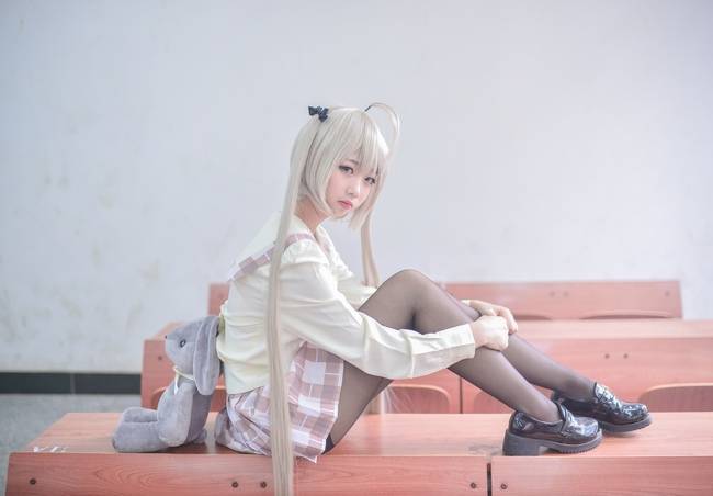 Cosplay福利/【腿控福利】缘之空春日野穹黑丝cos福利 足控