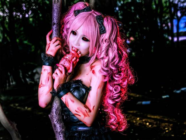 Cosplay福利/女王野性魅力 尸鬼清水惠 血腥cos