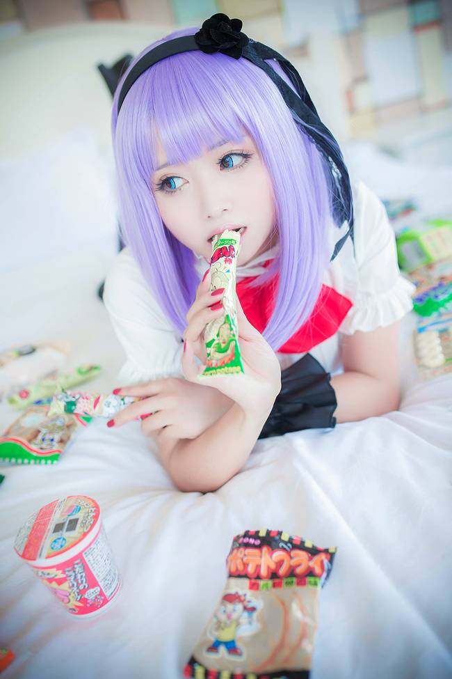 Cosplay福利/「粗点心战争」枝垂萤黑丝COS套图