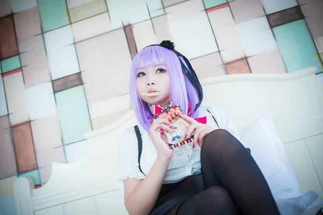 Cosplay福利/「粗点心战争」枝垂萤黑丝COS套图