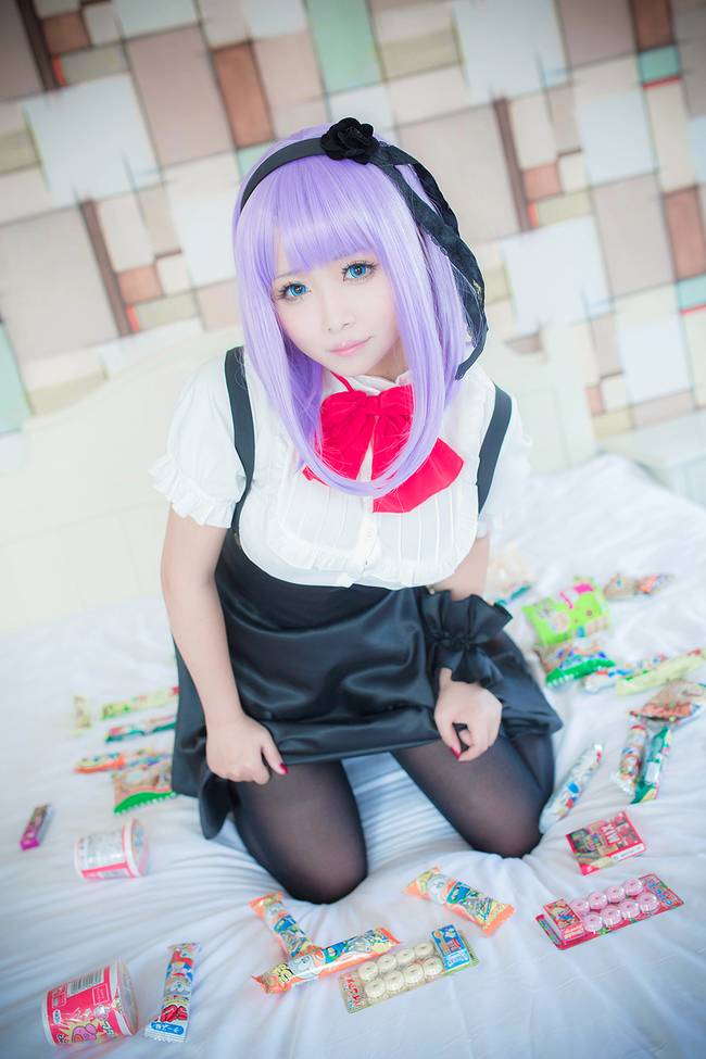 Cosplay福利/「粗点心战争」枝垂萤黑丝COS套图