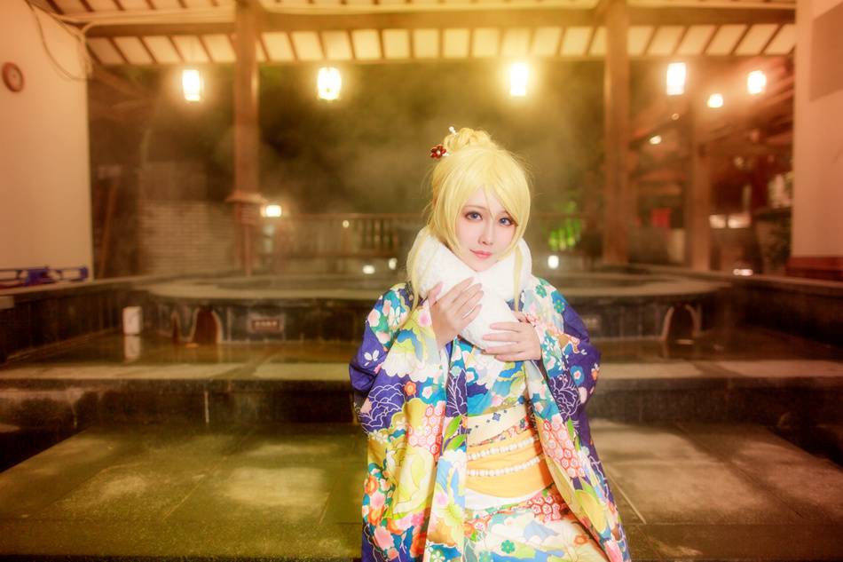 Cosplay福利/Love Live!绚濑绘里和服COS
