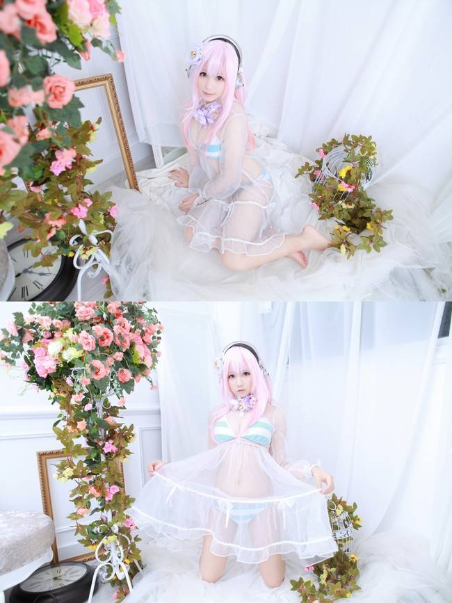 Cosplay福利/超级索尼子SUPER SONICO巨乳性感cos福利