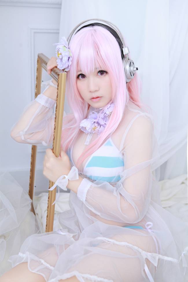 Cosplay福利/超级索尼子SUPER SONICO巨乳性感cos福利