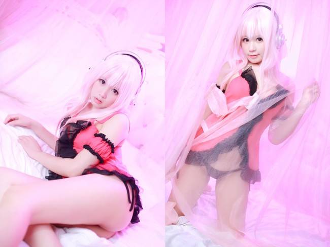Cosplay福利/【裸足福利】超级索尼子SUPER SONICO性感睡衣cos福利