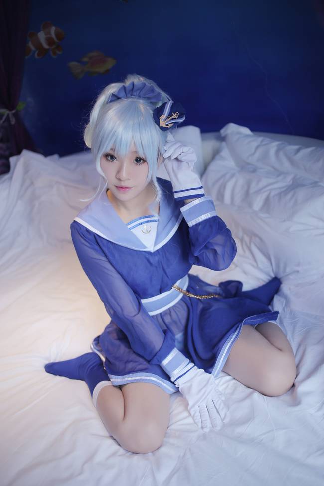 Cosplay福利/萌妹子COS战舰少女西格斯比 性感福利图片