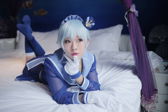 Cosplay福利/萌妹子COS战舰少女西格斯比 性感福利图片