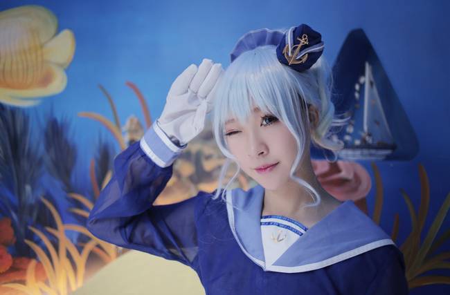 Cosplay福利/萌妹子COS战舰少女西格斯比 性感福利图片
