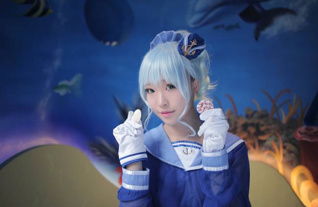Cosplay福利/萌妹子COS战舰少女西格斯比 性感福利图片