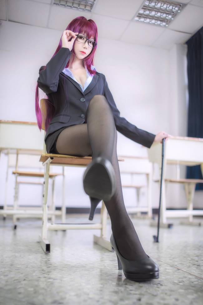 Cosplay福利/FateGrandOrder斯卡哈御姐黑丝cos福利美图