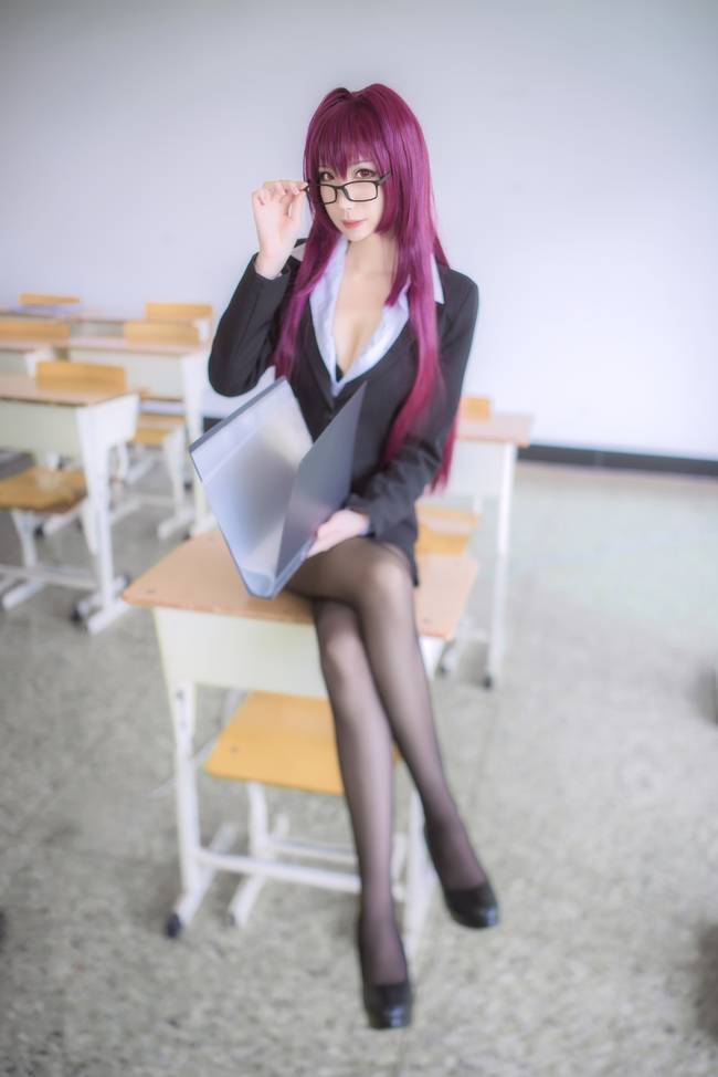 Cosplay福利/FateGrandOrder斯卡哈御姐黑丝cos福利美图