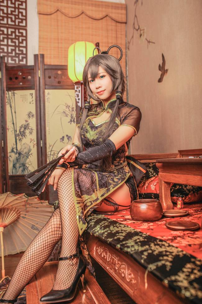 Cosplay福利/VOCALOID洛天依黑丝网袜cosplay福利