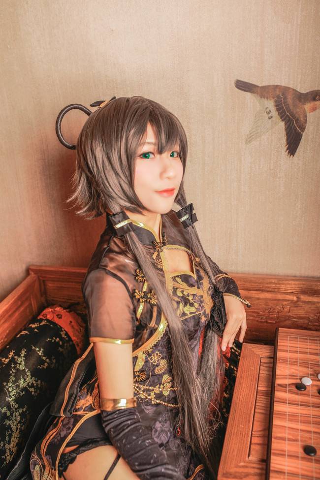 Cosplay福利/VOCALOID洛天依黑丝网袜cosplay福利