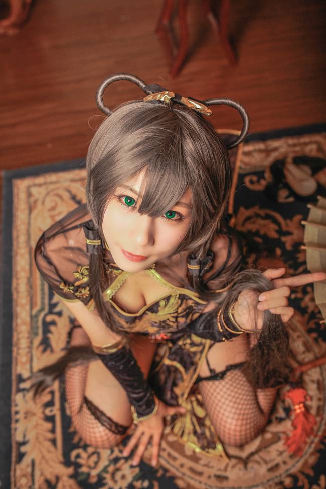 Cosplay福利/VOCALOID洛天依黑丝网袜cosplay福利