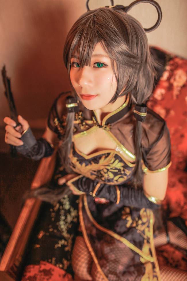 Cosplay福利/VOCALOID洛天依黑丝网袜cosplay福利