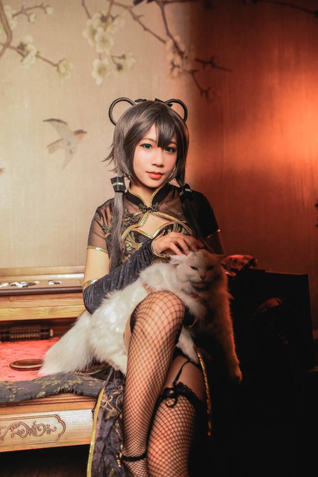 Cosplay福利/VOCALOID洛天依黑丝网袜cosplay福利