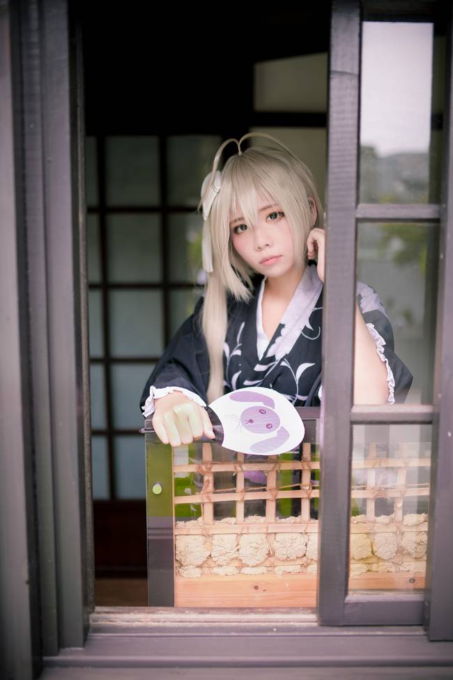 Cosplay福利/缘之空春日野穹 萝莉白丝cos福利图片