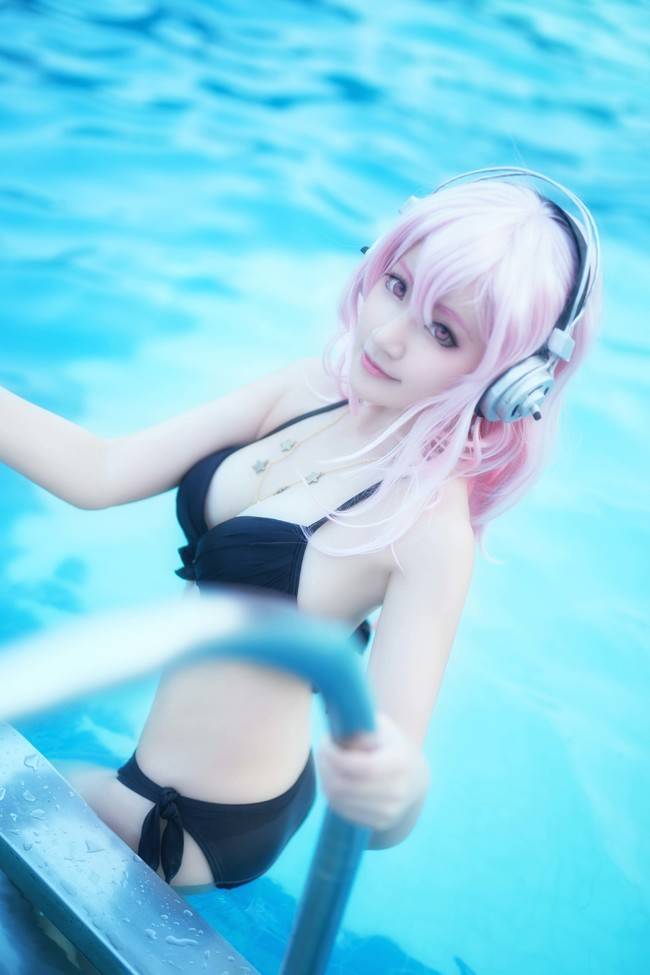 Cosplay福利/超级索尼子SUPER SONICO泳装性感COS福利