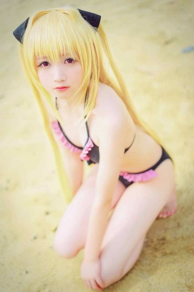 Cosplay福利/出包王女金色暗影泳装无下限cos福利