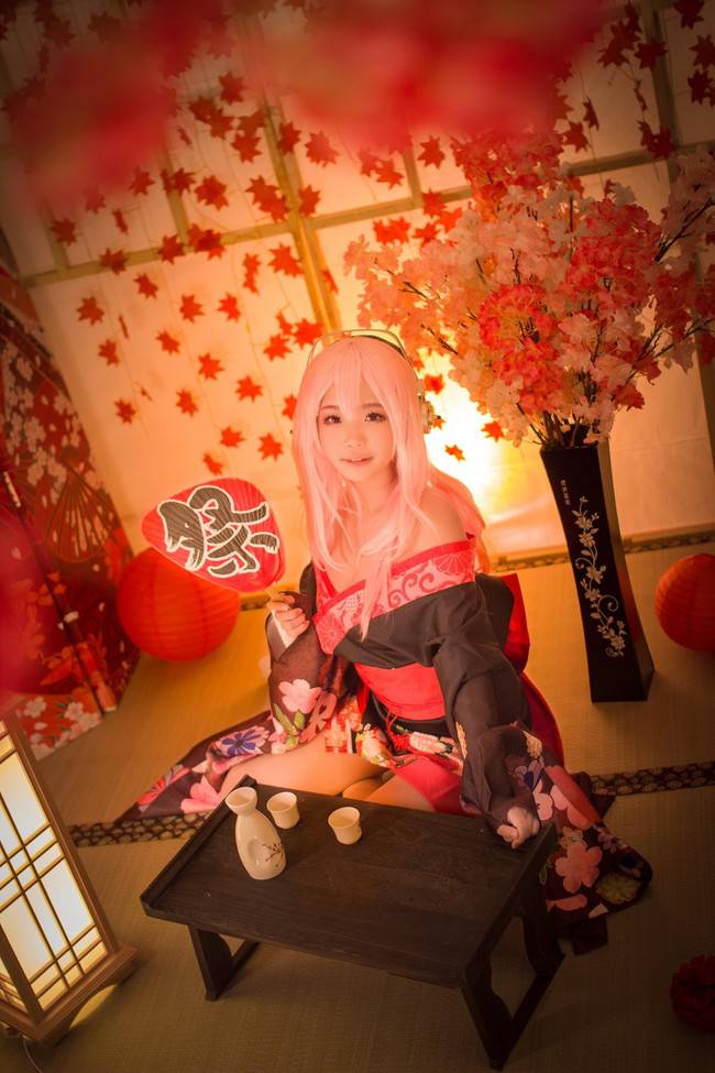 Cosplay福利/萌妹“超级索尼子”性感和服COS福利