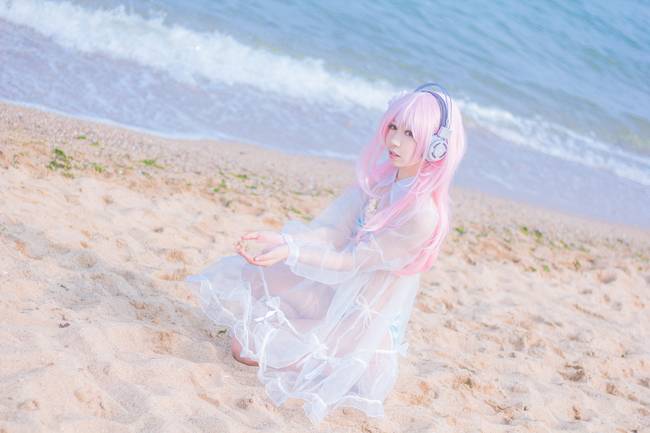 Cosplay福利/色气满满美女超级索尼子泳装性感cos福利