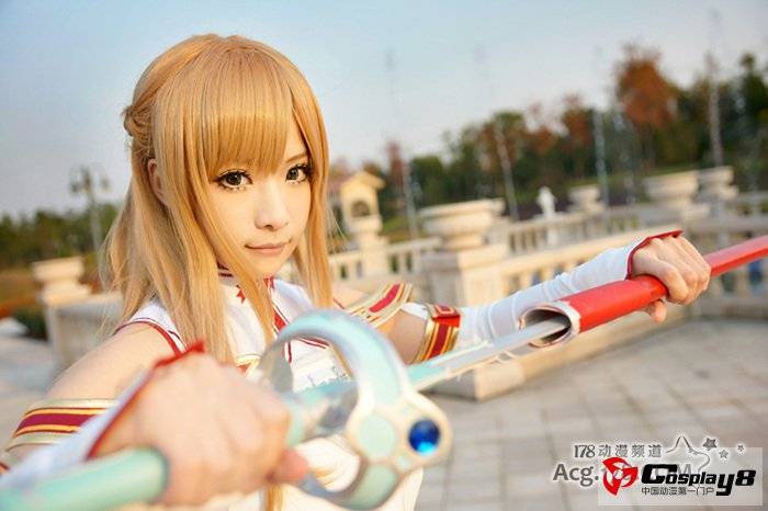Cosplay福利/COSer贤儿《刀剑神域》战斗服版亚丝娜cosplay美女图片
