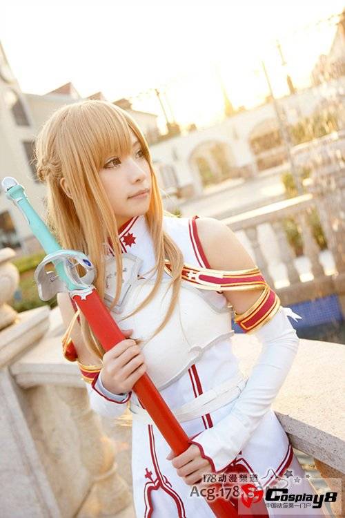 Cosplay福利/COSer贤儿《刀剑神域》战斗服版亚丝娜cosplay美女图片