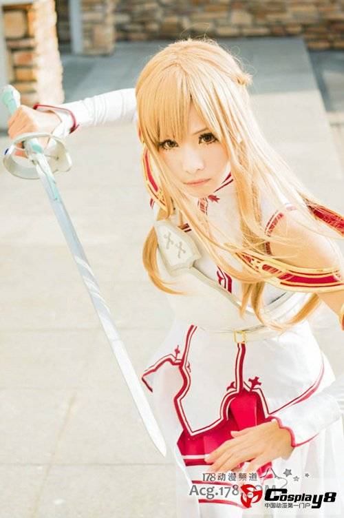 Cosplay福利/COSer贤儿《刀剑神域》战斗服版亚丝娜cosplay美女图片