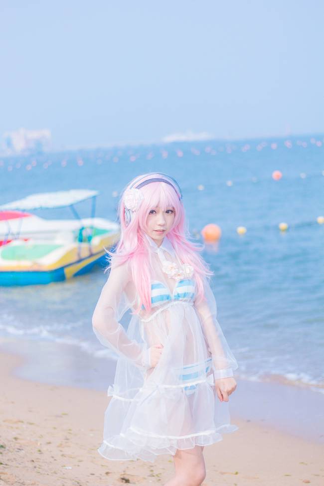 Cosplay福利/色气满满美女超级索尼子泳装性感cos福利
