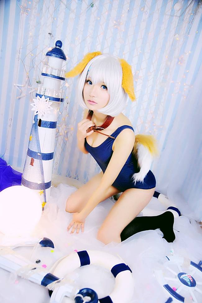 Cosplay福利/约会大作战鸢一折纸黑丝cos死库水图片