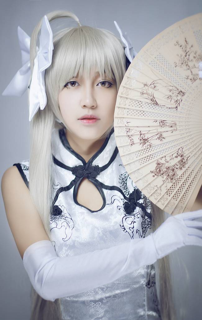 Cosplay福利/缘之空春日野穹cosplay正片,白旗袍cos福利