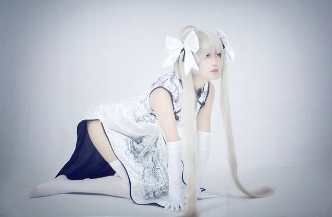 Cosplay福利/缘之空春日野穹cosplay正片,白旗袍cos福利