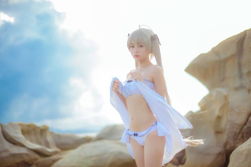 Cosplay福利/缘之空春日野穹泳装cosplay福利