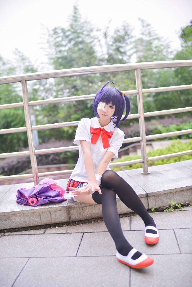 Cosplay福利/夏制六花萝莉制服黑丝cosplay