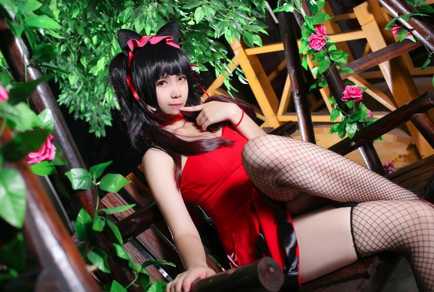 Cosplay福利/狂三同人猫咪性感网袜诱惑COS