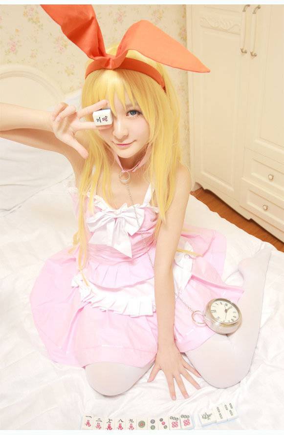 Cosplay福利/天才麻将少女徐娇白丝cos福利