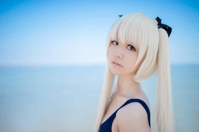 Cosplay福利/缘之空 萌妹死库水泳装 COS福利