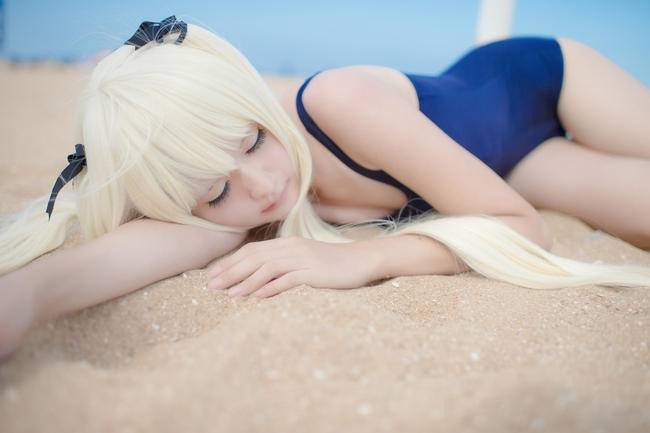 Cosplay福利/缘之空 萌妹死库水泳装 COS福利