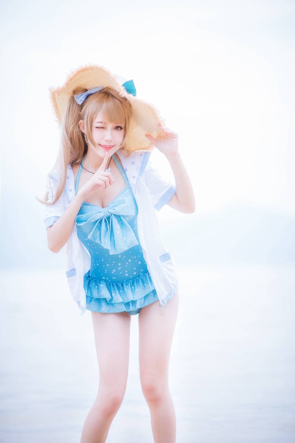 Cosplay福利/腿控福利Love Live!南小鸟 少女泳装COS