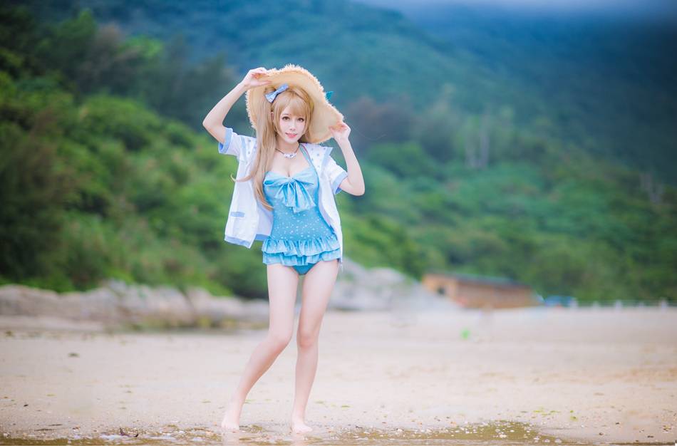 Cosplay福利/腿控福利Love Live!南小鸟 少女泳装COS