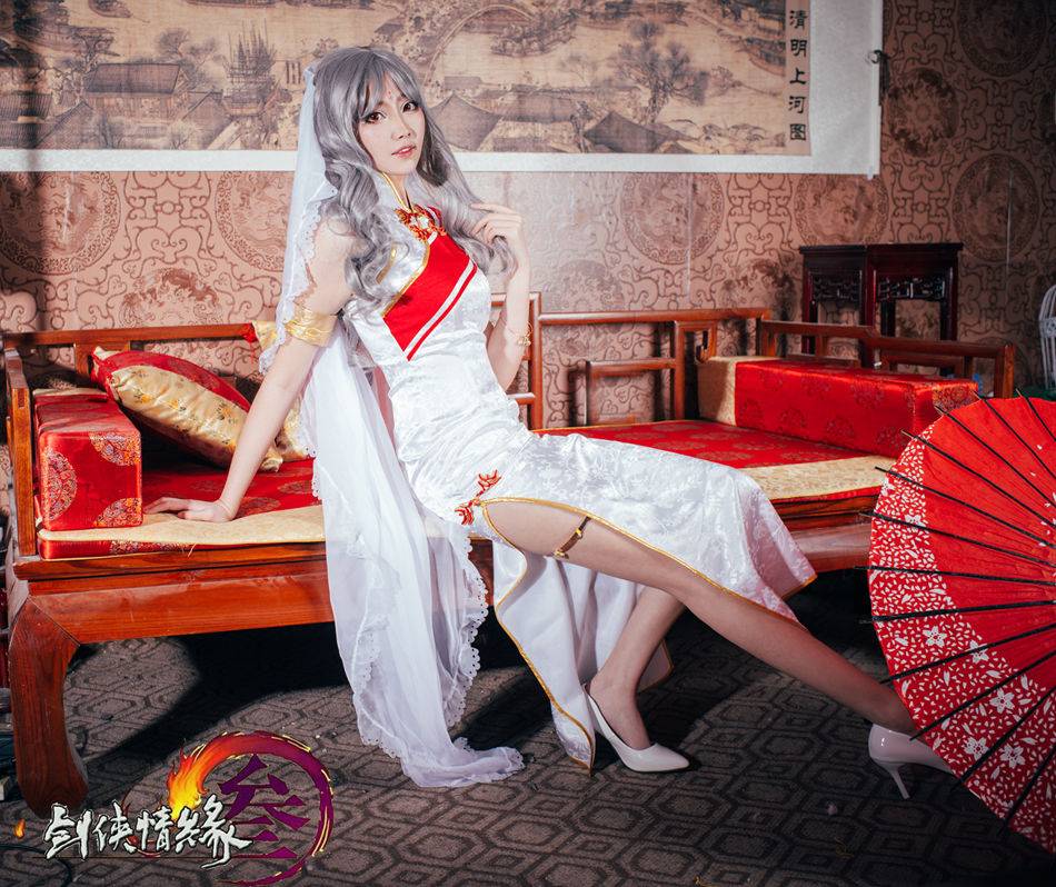 Cosplay福利/剑网3同人旗袍御姐福利COS