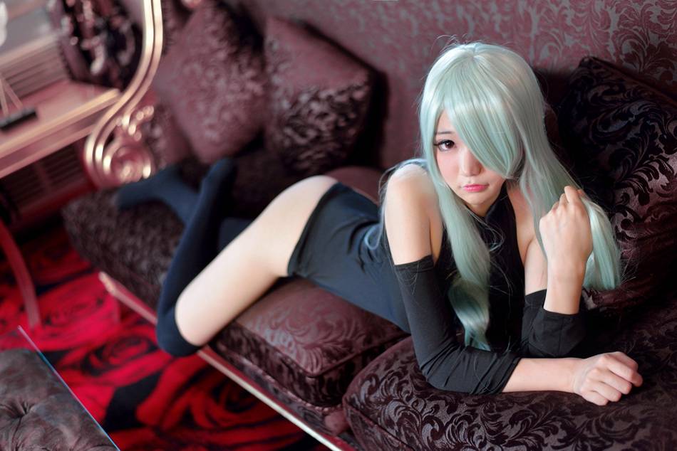 Cosplay福利/七原罪-伊丽莎白黑丝COS福利