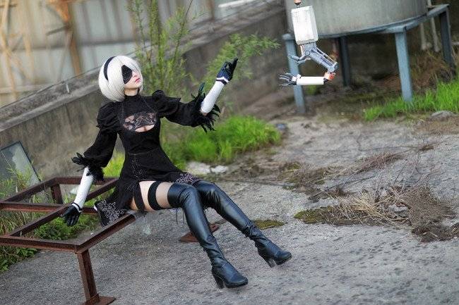 Cosplay福利/尼尔机械纪元cospaly 美女美腿极致翘臀黑丝