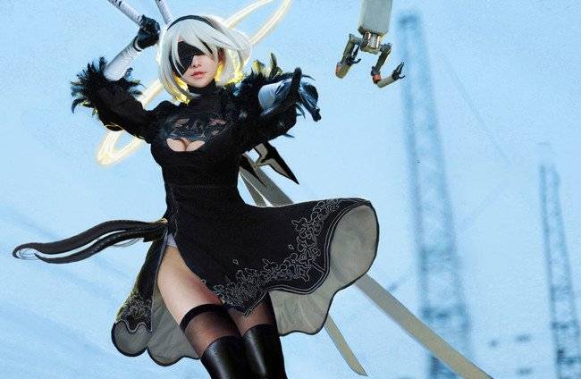 Cosplay福利/尼尔机械纪元cospaly 美女美腿极致翘臀黑丝