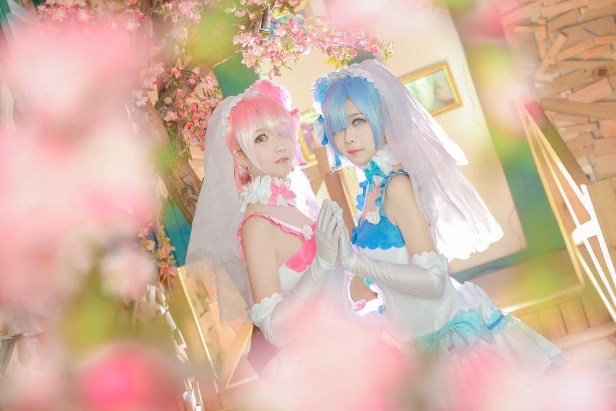 Cosplay福利/从零开始的异世界生活 拉姆蕾姆 萝莉白丝cosplay福利