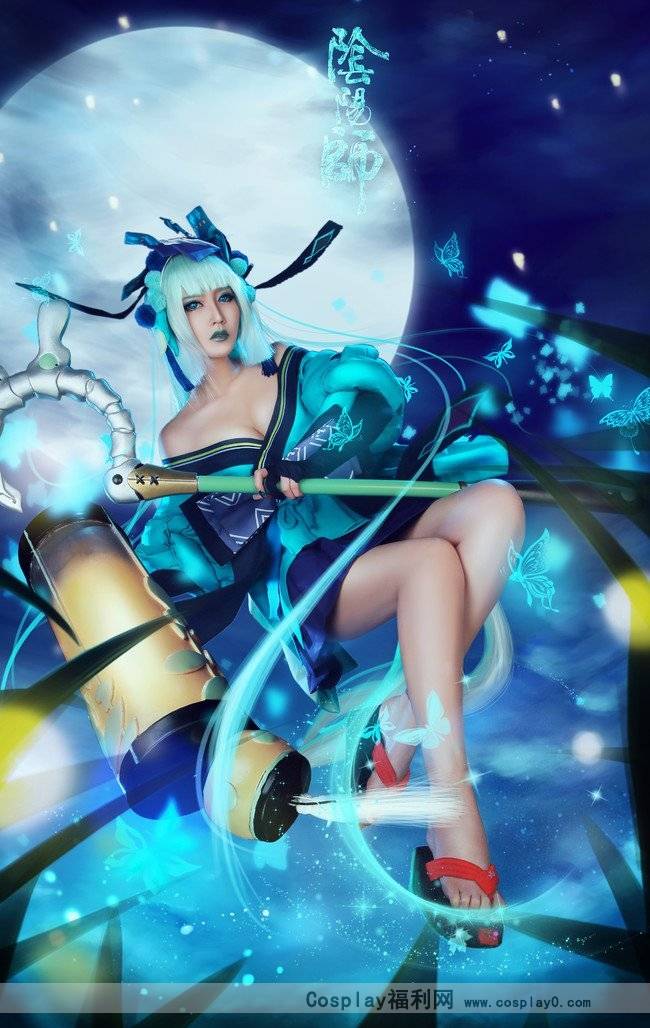 Cosplay福利/《阴阳师》cosplay青行灯巨乳御姐美腿足控福利诱惑