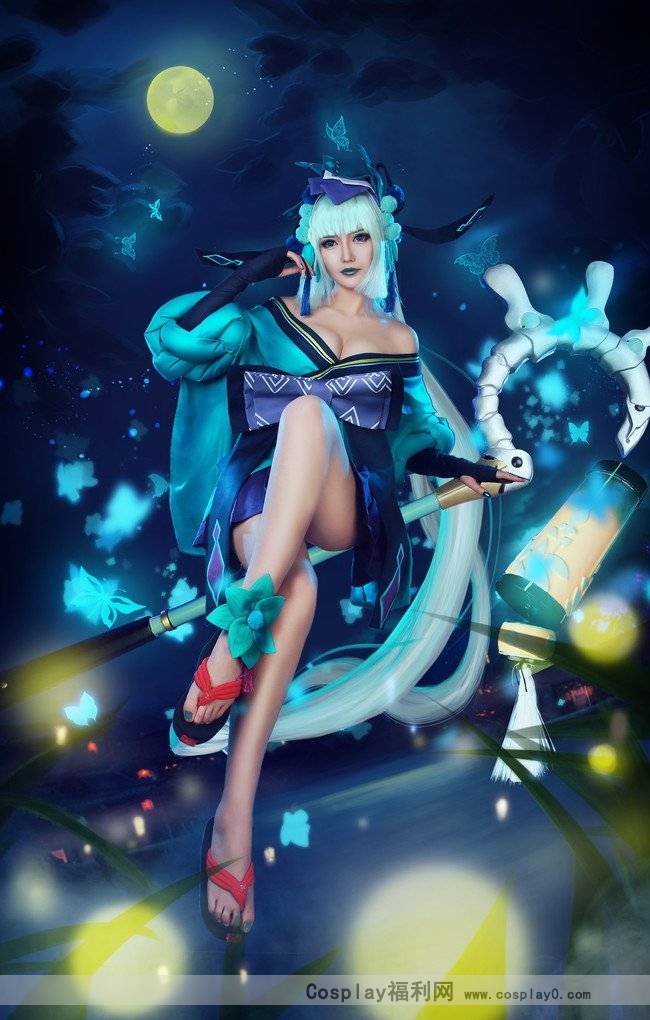 Cosplay福利/《阴阳师》cosplay青行灯巨乳御姐美腿足控福利诱惑