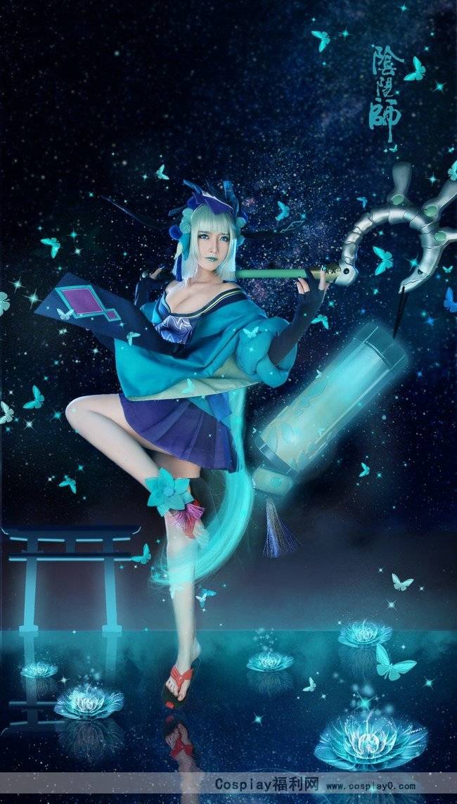 Cosplay福利/《阴阳师》cosplay青行灯巨乳御姐美腿足控福利诱惑