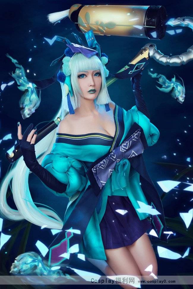 Cosplay福利/《阴阳师》cosplay青行灯巨乳御姐美腿足控福利诱惑